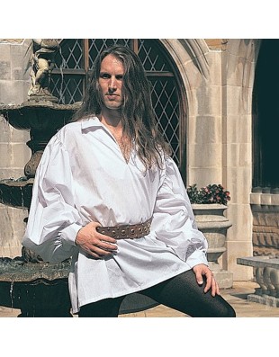 Chemise Renaissance en coton blanc – Costume historique | Réf. 100196