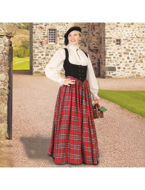 Corsage médiéval femme Colleen noir à lacets