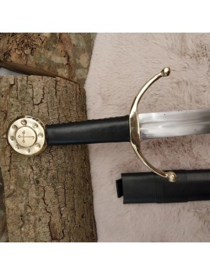 Épée médiévale avec fourreau en cuir