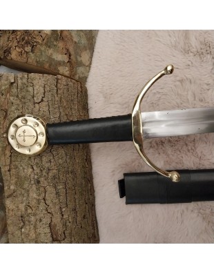 Épée médiévale avec fourreau en cuir