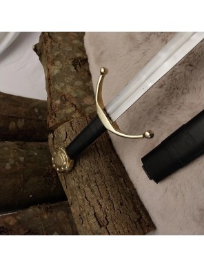 Épée médiévale avec fourreau en cuir