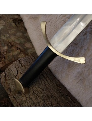 Épée viking médiévale avec fourreau en cuir