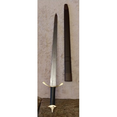 Épée viking médiévale avec fourreau en cuir