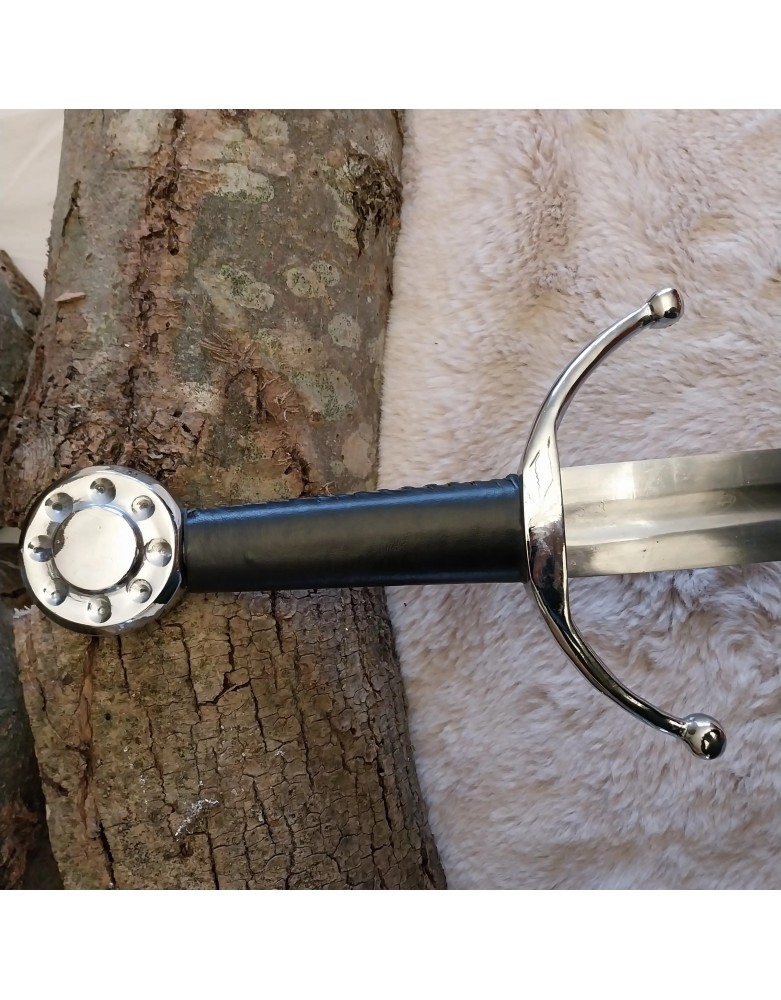 Épée médiévale 99 cm avec fourreau en cuir