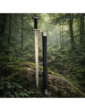 Épée Viking 99 cm avec fourreau en cuir