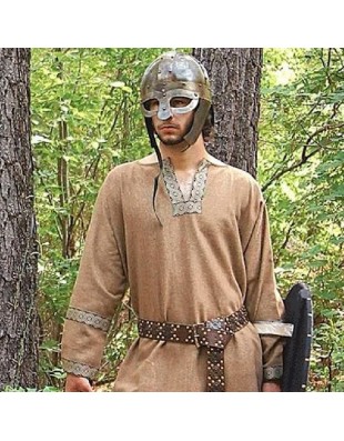 Tunique Viking en Laine marron – Costume Médiéval Nordique