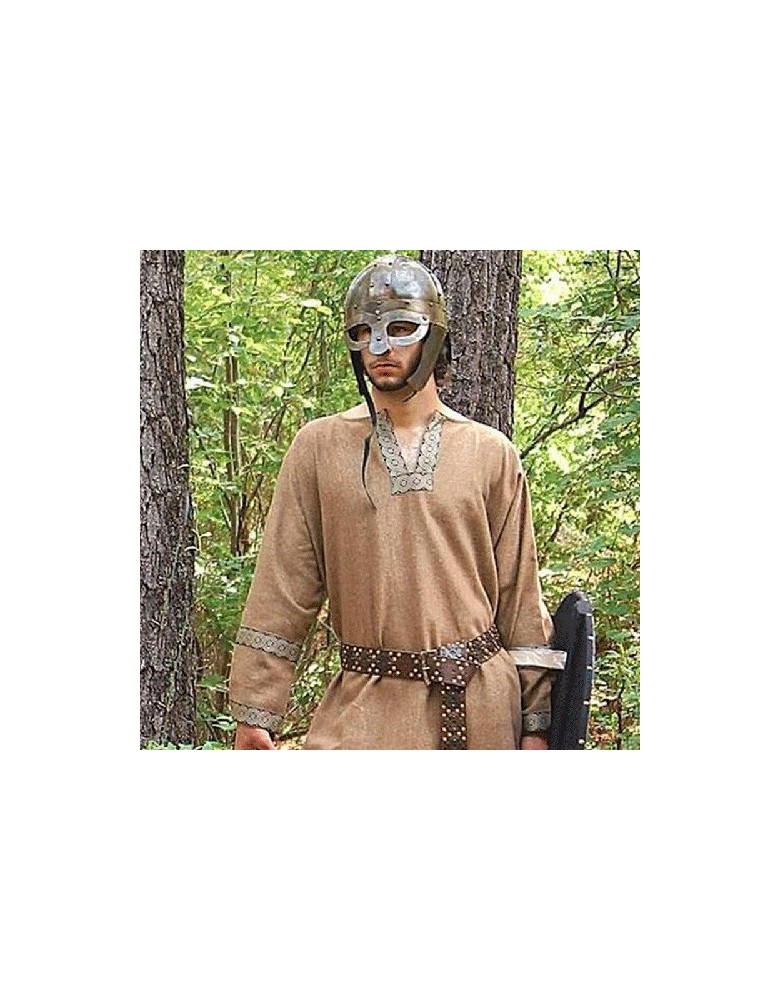 Tunique Viking en Laine marron – Costume Médiéval Nordique