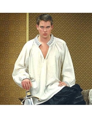 Chemise Nottingham Médiévale blanche