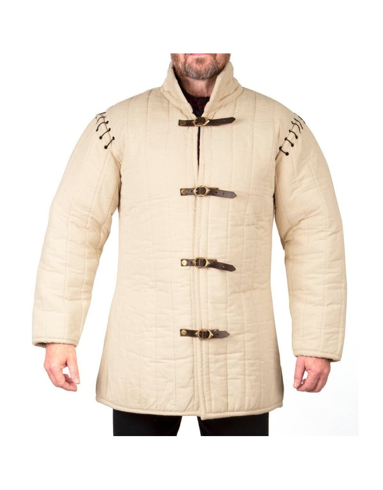 Gambeson médiéval modulable en coton – Manches amovibles