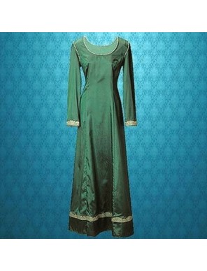 Robe médiévale émeraude XIIIe siècle