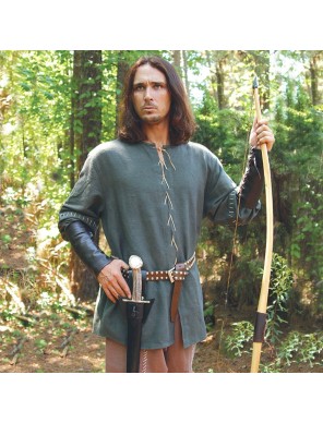 Chemise médiévale verte en coton