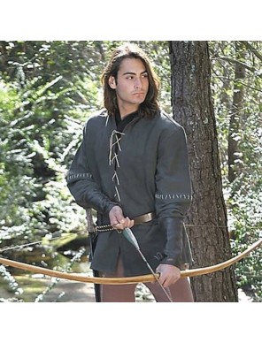 Chemise médiévale verte en coton