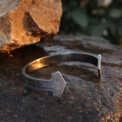 Bracelet viking Thor en acier inoxydable