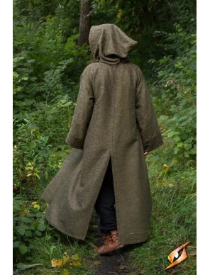 Manteau médiéval Benedict à capuche MARRON