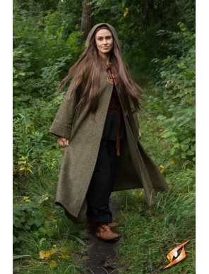 Manteau médiéval Benedict à capuche MARRON