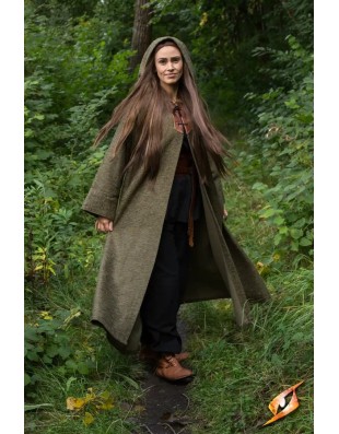 Manteau médiéval Benedict à capuche MARRON