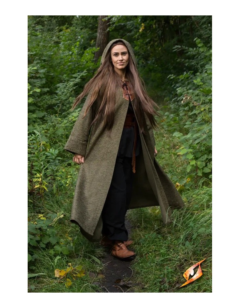 Manteau médiéval Benedict à capuche Mixte