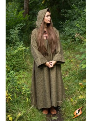 Manteau médiéval Benedict à capuche MARRON