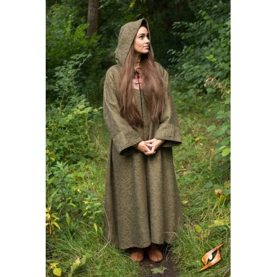 Manteau médiéval Benedict à capuche MARRON