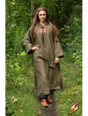 Manteau médiéval Benedict à capuche MARRON