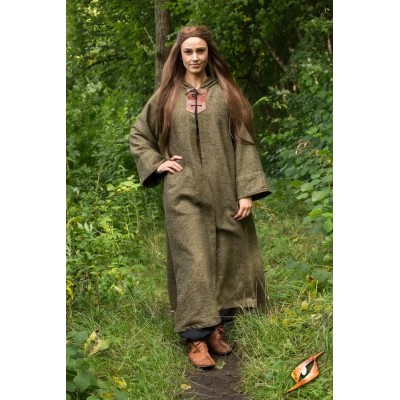 Manteau médiéval Benedict à capuche MARRON