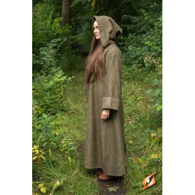Manteau médiéval Benedict à capuche MARRON