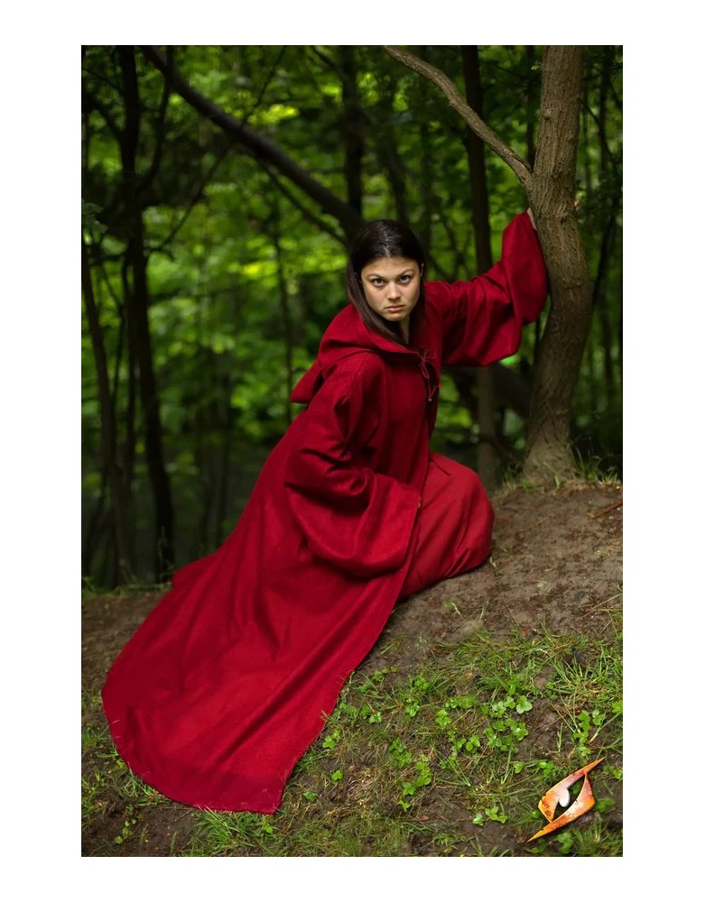 Manteau médiéval Benedict à capuche Mixte