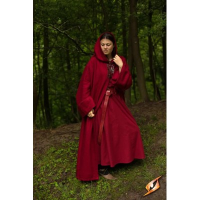 Manteau médiéval Benedict à capuche Mixte