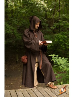 Manteau médiéval Benedict à capuche Mixte
