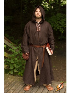 Manteau médiéval Benedict à capuche Mixte