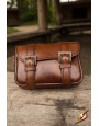 Sacoche médiévale Warrior Grand en cuir marron