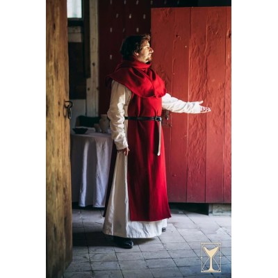 Cyclas médiévale Bernard en laine rouge