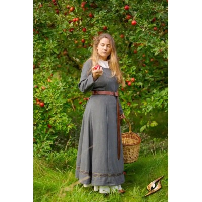 Robe viking Estrid en coton à chevrons