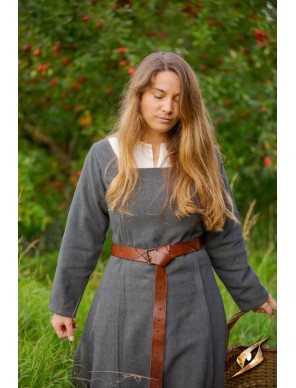 Robe viking Estrid en coton à chevrons