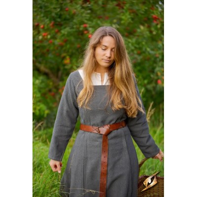 Robe viking Estrid en coton à chevrons