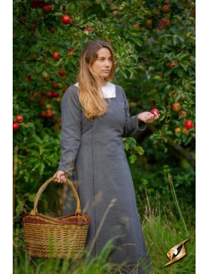 Robe viking Estrid en coton à chevrons