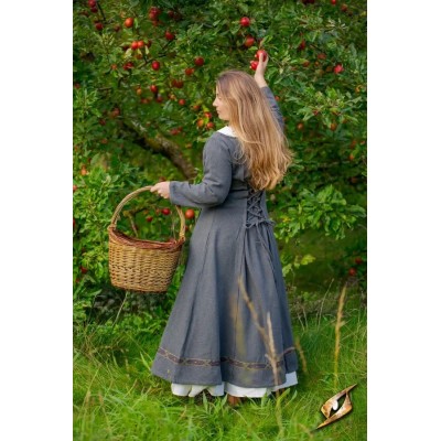 Robe viking Estrid en coton à chevrons
