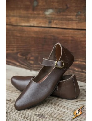 Chaussures médiévales Astrid en cuir