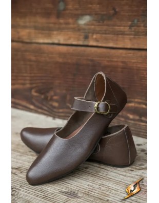 Chaussures médiévales Astrid en cuir