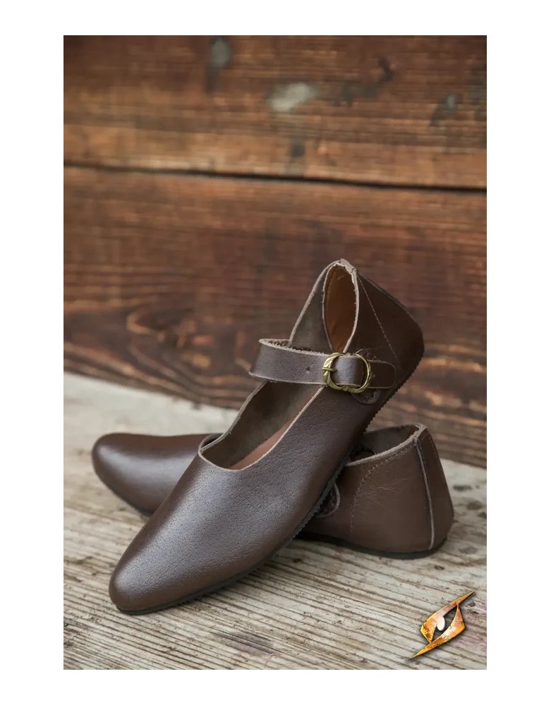 Chaussures médiévales Astrid en cuir
