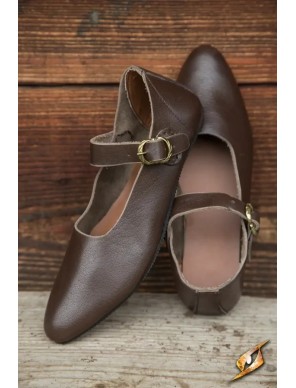 Chaussures médiévales Astrid en cuir