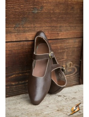 Chaussures médiévales Astrid en cuir
