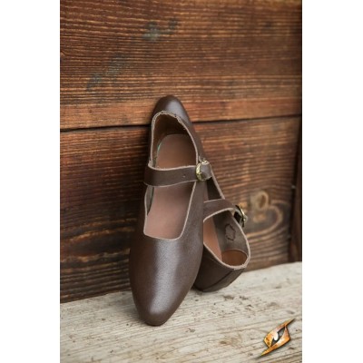Chaussures médiévales Astrid en cuir