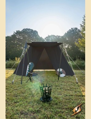 Tente médiévale pavillon à deux pans 3 × 5 m noire