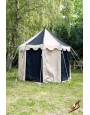 Pavillon médiéval rond 3 m – Naturel & Noir Epic