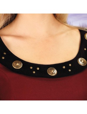 Robe Médiévale Normandie Grenat et Noire