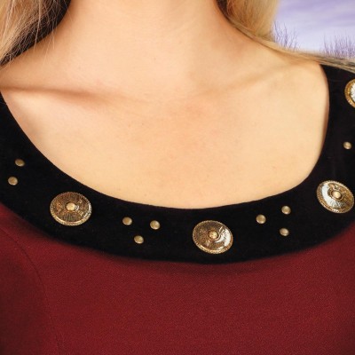 Robe Médiévale Normandie Grenat et Noire