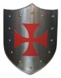 Bouclier Médiéval Croix Templière Rouge MARTO – 63 × 43 cm