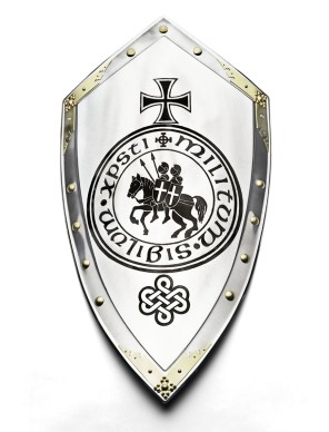 Bouclier des Chevaliers Templiers MARTO – 89 × 44 cm