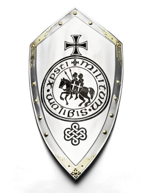 Bouclier des Chevaliers Templiers MARTO – 89 × 44 cm